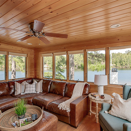 sunroom with view on the Lake Ossipee